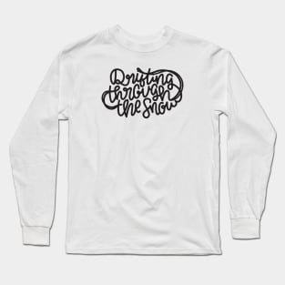 Drifting Through The Snow (Gray) Long Sleeve T-Shirt